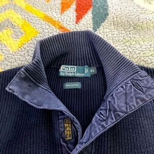 Polo by Ralph Lauren Men's Navy Sweater XL all cotton